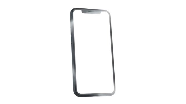 App Promotion Template with animation of a smartphone an alpha channel 3d rendering mock up for advertising your application or product distortion, green screen overlay, glitch, static noise, scan