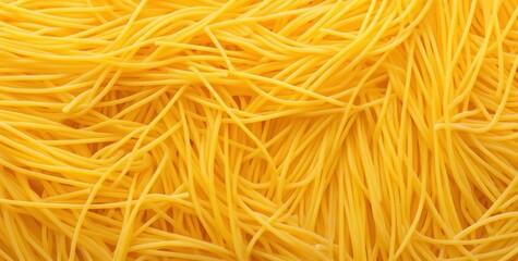 Uncooked Italian spaghetti pasta forming food background texture