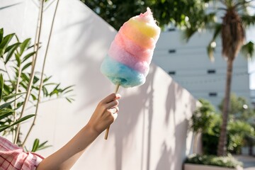 rainbow cotton candy