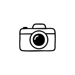 Simple outline of a retro camera