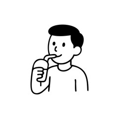 Person drinking from cup