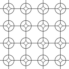 Naklejka premium Geometric blue circle seamless tile pattern design for textile fabric art