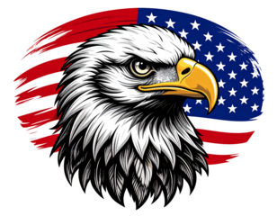 USA Bald Eagle Illustration – Premium Patriotic Animal Vector