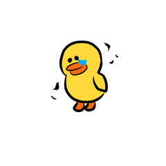 Little Duck Crying Sad Tears