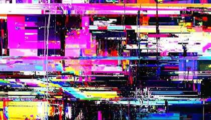 Digital Striped Glitch Background – Premium High Quality Design