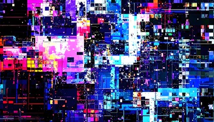 Bright RGB Glitch Lines – High Quality Modern Digital Texture