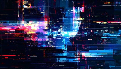 Bright RGB Glitch Lines – High Quality Modern Digital Texture