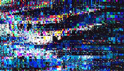 Digital Glitch Abstract Background – Premium Futuristic Texture