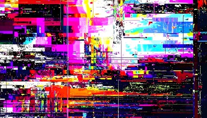 Colorful Glitch Stripes Texture – Premium Futuristic Visual Noise