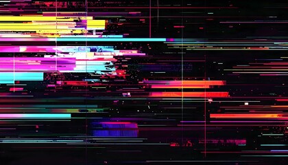Colorful Glitch Stripes Texture – Premium Futuristic Visual Noise