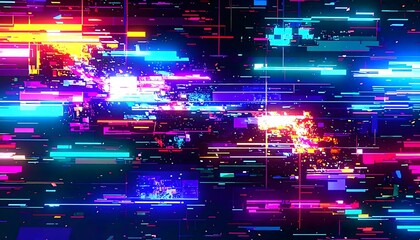Colorful Glitch Stripes Texture – Premium Futuristic Visual Noise