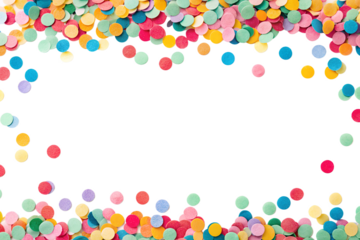 Vibrant Confetti Party Frame Overlay