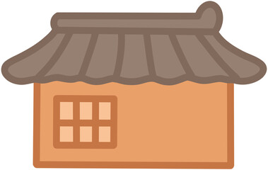 한국 전통 집 컬러