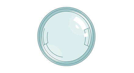 Glass Lens with Reflections A Transparent Circular Element for Design and Digital Media