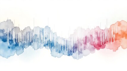 An abstract watercolor representation displaying the significance of social media data, designed with clear lines for focus and ample copy space for textual elements. - Powered by Adobe