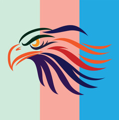 american eagle with flag