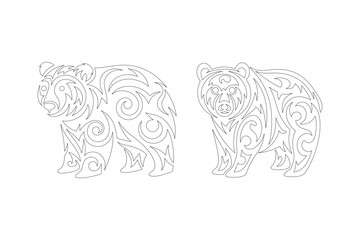 Decorative Bear Tribal Ornamental Animal Design
