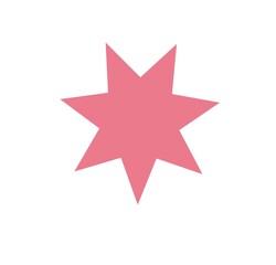 Pinkj star isolated on white
