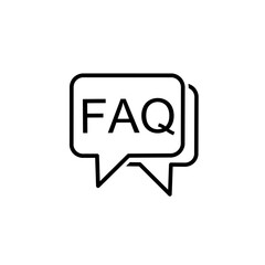 FAQ, questions and answers icon., Q and A speech vector sign, Symbol, logo illustration
