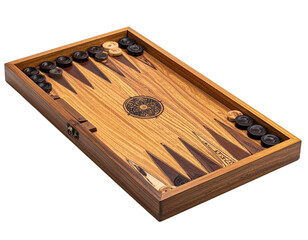 Backgammon board isolated on transparent background for game design
