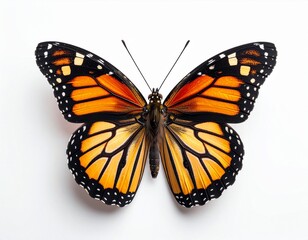 Fototapeta premium Exotic Butterfly with Vibrant Orange Wings