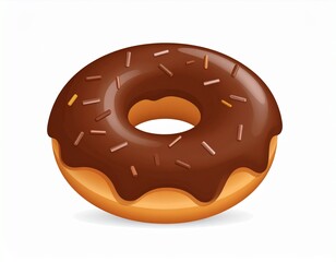 illustration of sweet chocolate donut 
