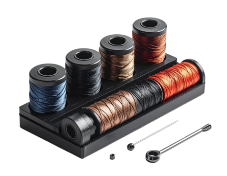 Set of socket wrenches on a transparent background for tools and hardware