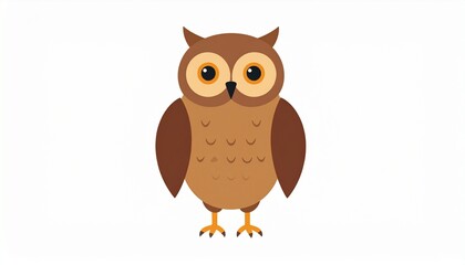 Naklejka premium Owl illustration on White Background 