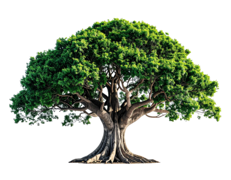 Tree illustration isolated on transparent background for design elements