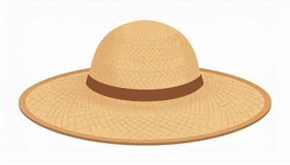 Women's summer hat. Vector illustration.