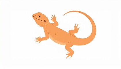 Naklejka premium Bearded Dragon Design - Pogona isolated on transparent background