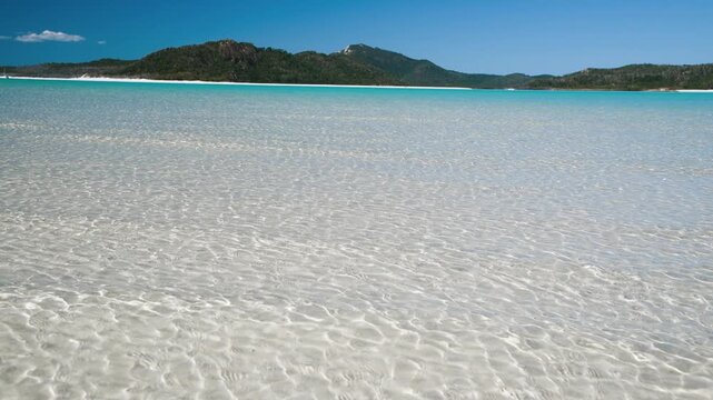 Whitehaven Beach, Whitsunday Islands. Crystal clear shallow water