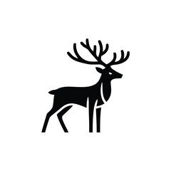 Elegant Stag Silhouette A Timeless Vector Illustration