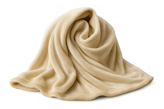 Beige fleece blanket creating comfort and warmth concept