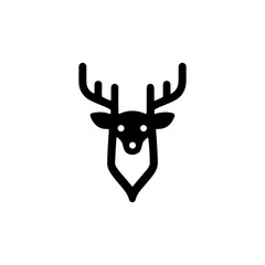 Elegant Deer Head Icon for Nature and Wildlife