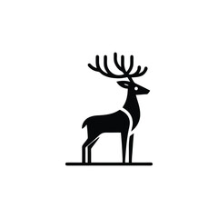 Minimalist Stag Emblem A Stylish Vector Silhouette