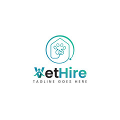 Modern and friendly logo design for a pet care and veterinary service