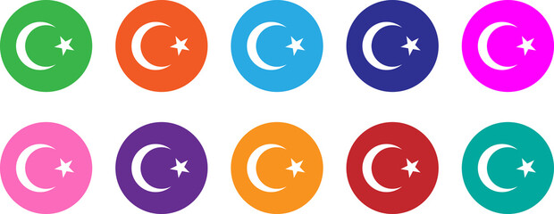 Set of colorful Easter egg icons, a vibrant design element for your web illustration