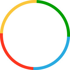 Blue and yellow round frame vector illustration with wave lines design for business banner template backdrop