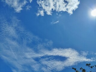Blue sky with clouds