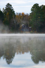 Early fall morning by the lake