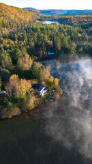 Early fall morning by the lake