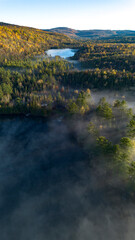 Early fall morning by the lake