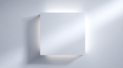 Minimalist White Frame Mockup with Natural Lighting for Art Display and Product Showcase