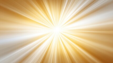 Golden Light Rays Bursting Outward from a Central Point, Abstract Background with Motion and Warmth