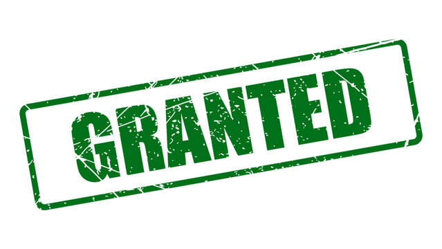 Granted stamp with grunge texture