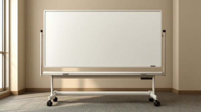 Blank Whiteboard on Wheels: Presentation Tool for Meetings, Education, and Collaboration in an Office Setting