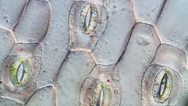 Microscopic Exploration of Tradescantia spathacea Leaf Surface