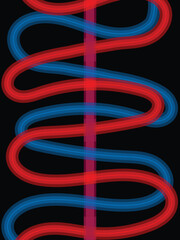 Retro Modern Abstract Blurry Neon