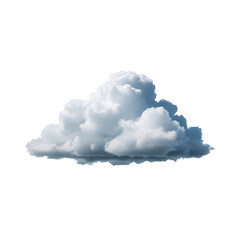 A Fluffy Cumulus Cloud Against a Pure White Background